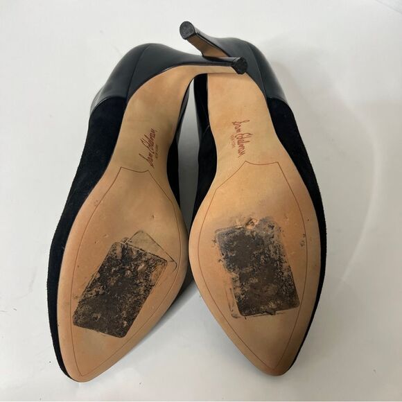 SAM EDELMAN Jacelyn Black Suede Leather Zip Up Stiletto Ankle Booties Boots - Picture 8 of 9